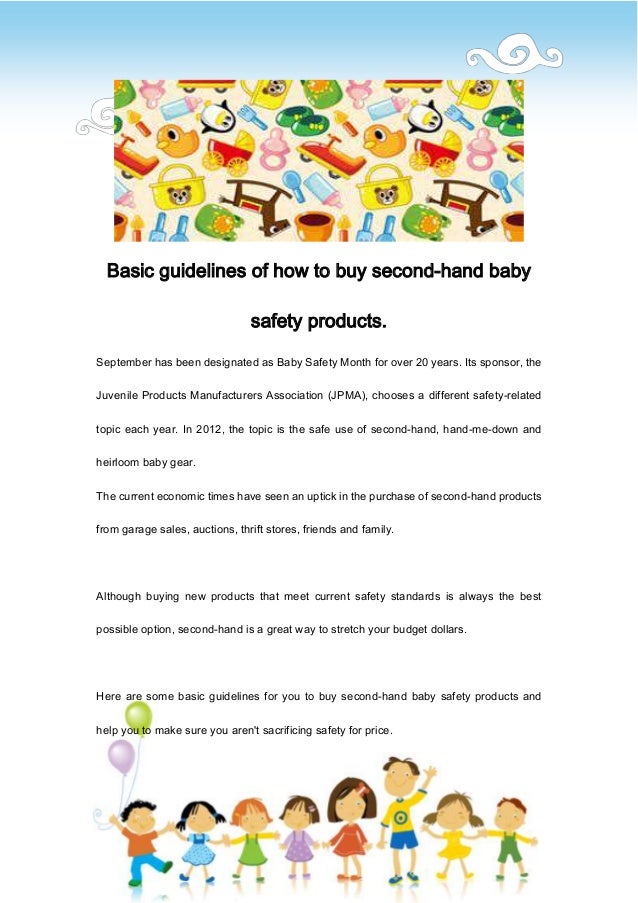 second hand baby products