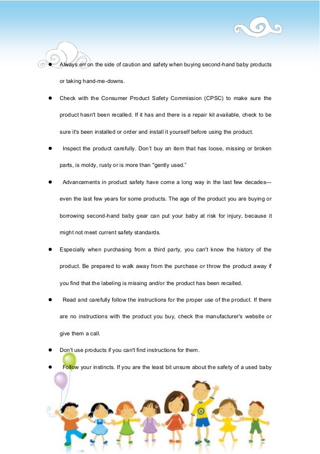 second hand baby products