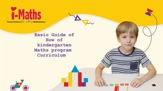 Basic Guide of
How of
kindergarten
Maths program
Curriculum
 