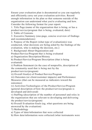Program Evaluation Introduction Example Basic Guide to Program Evaluation (Including Outcomes Evaluation).docx