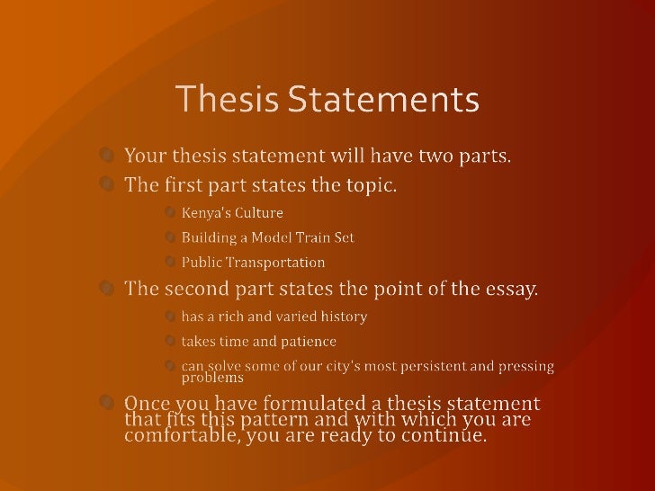 guide to writing a thesis statement