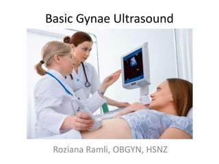 Basic Gynae Ultrasound

Roziana Ramli, OBGYN, HSNZ

 