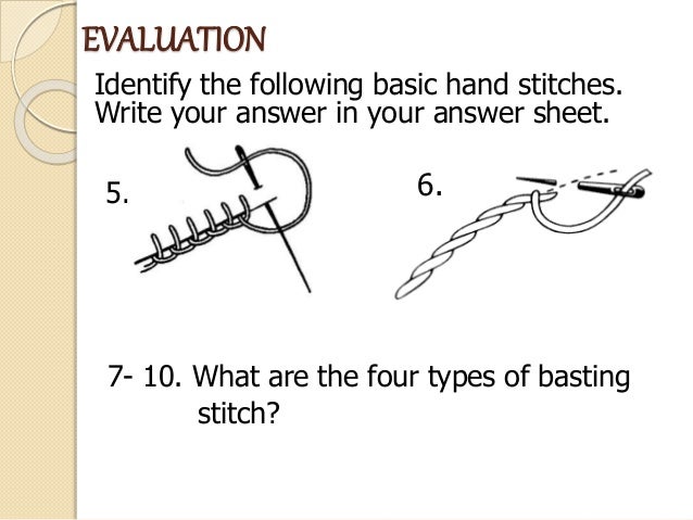 Basic Hand Stitches