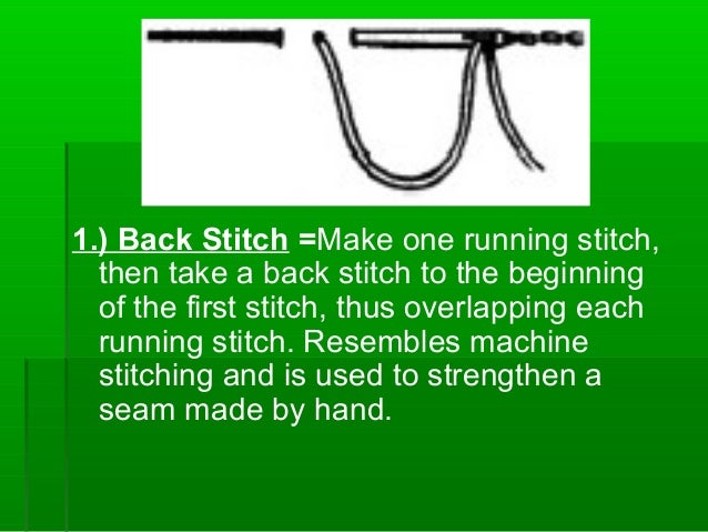 K to 12 Tailoring/Dressmaking - Basic Hand Stitches