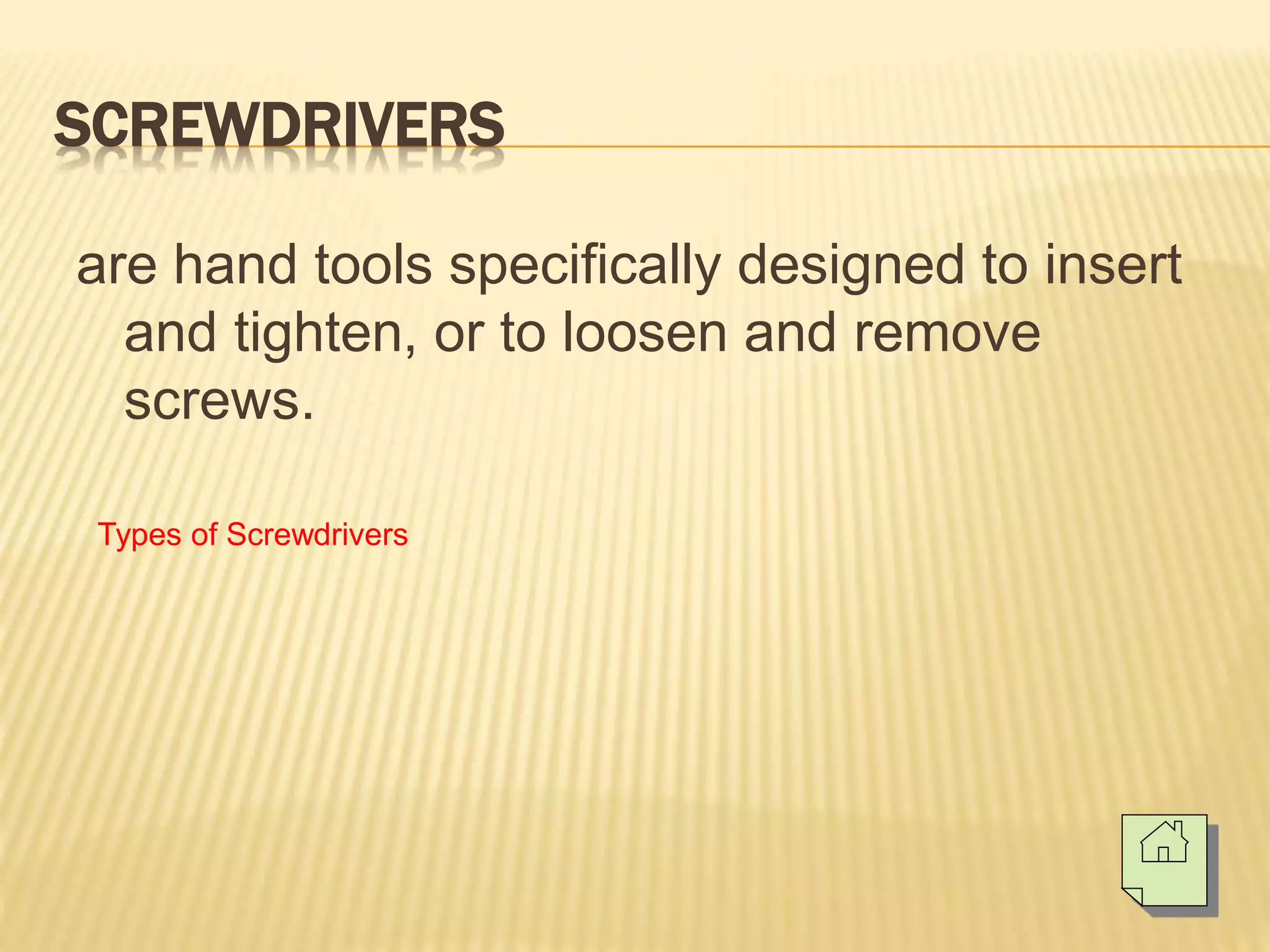 Basic hand tools (Electronics Technology)