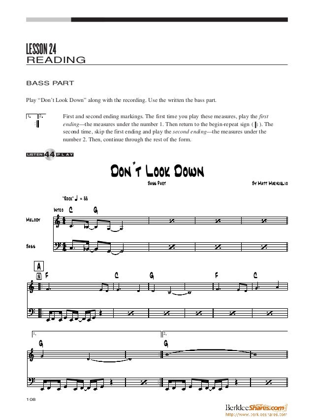 Basic hard rock for bass guitar