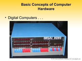 Basic Concepts of Computer 
Hardware 
• Digital Computers . . . 
 