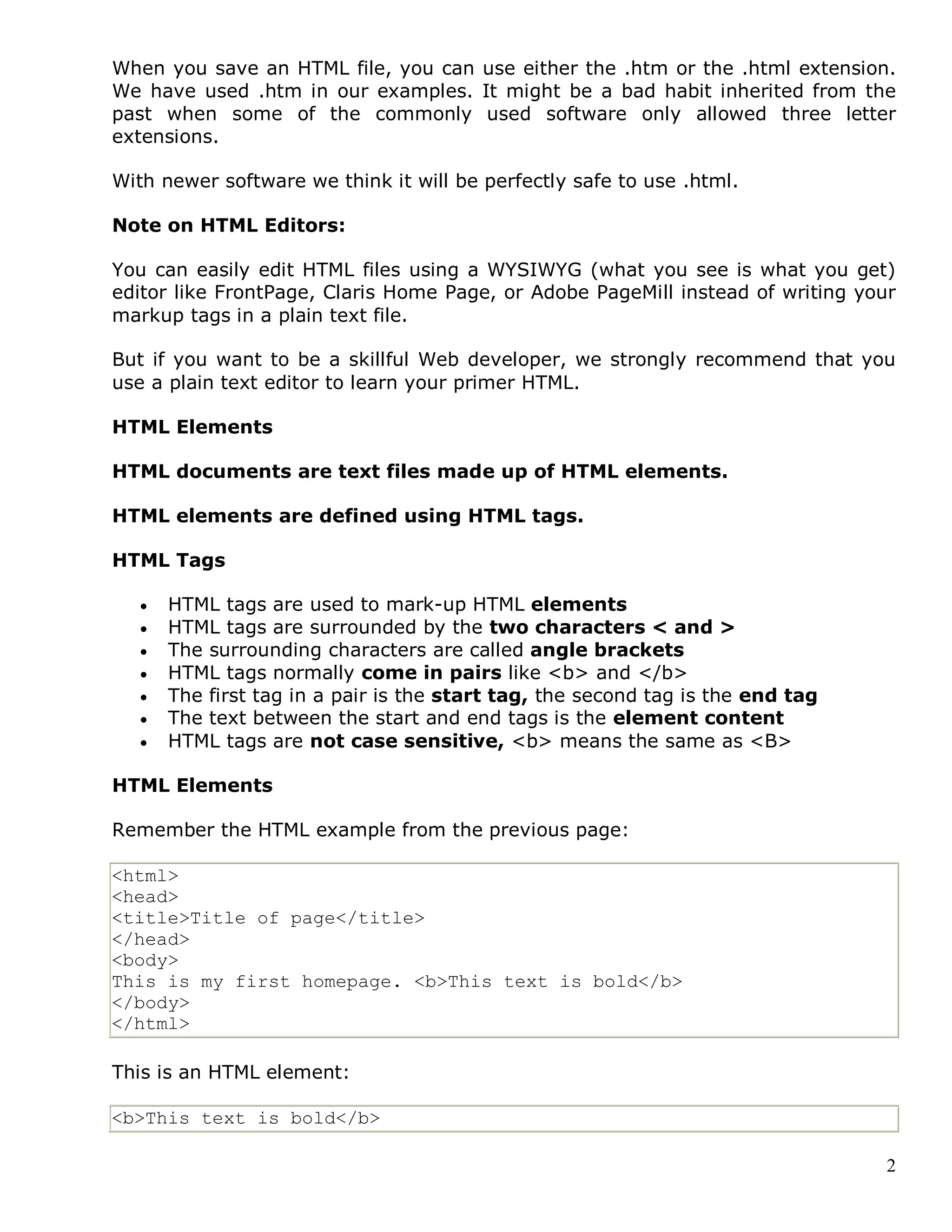 Basic Html Notes | PDF