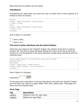 Basic Html Notes | PDF | Web Design and HTML | Internet