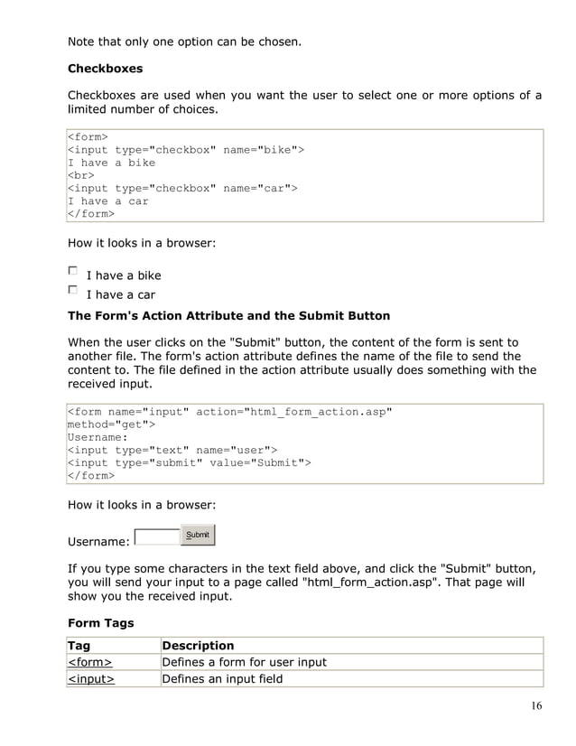 Basic Html Notes | PDF