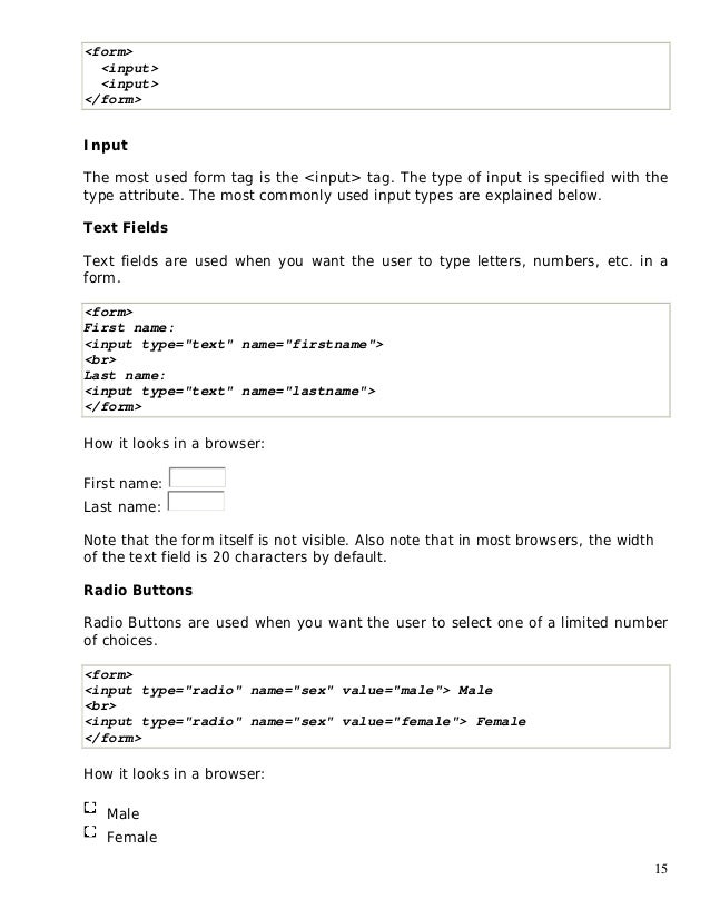 Basic Html Notes