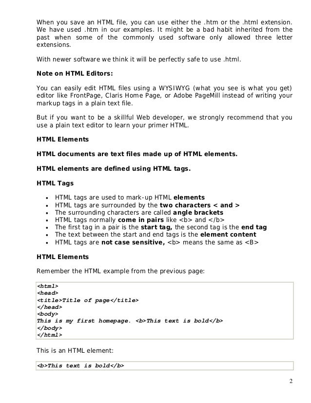 Basic Html Notes