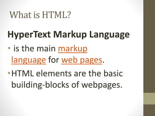 BASIC HTML | PPT
