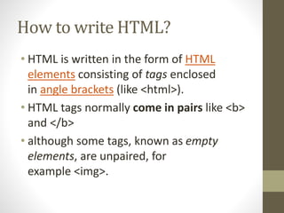 BASIC HTML | PPT