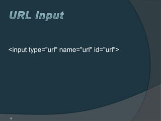 <input type="url" name="url" id="url">




15
 