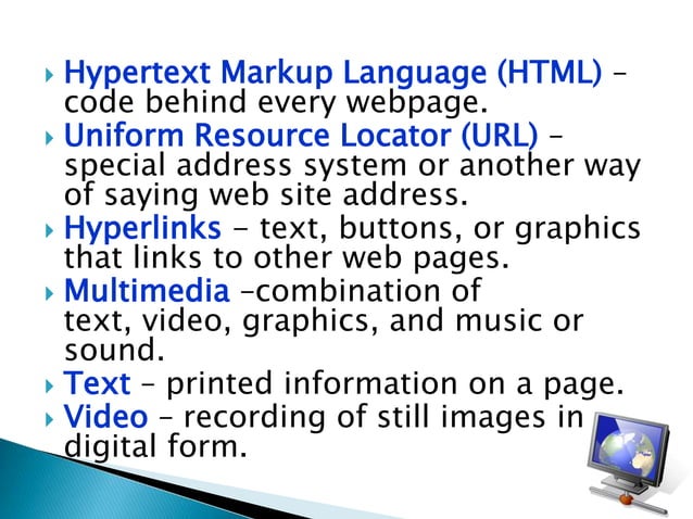 Basic HTML Design (Essential Vocabulary) | PPTX