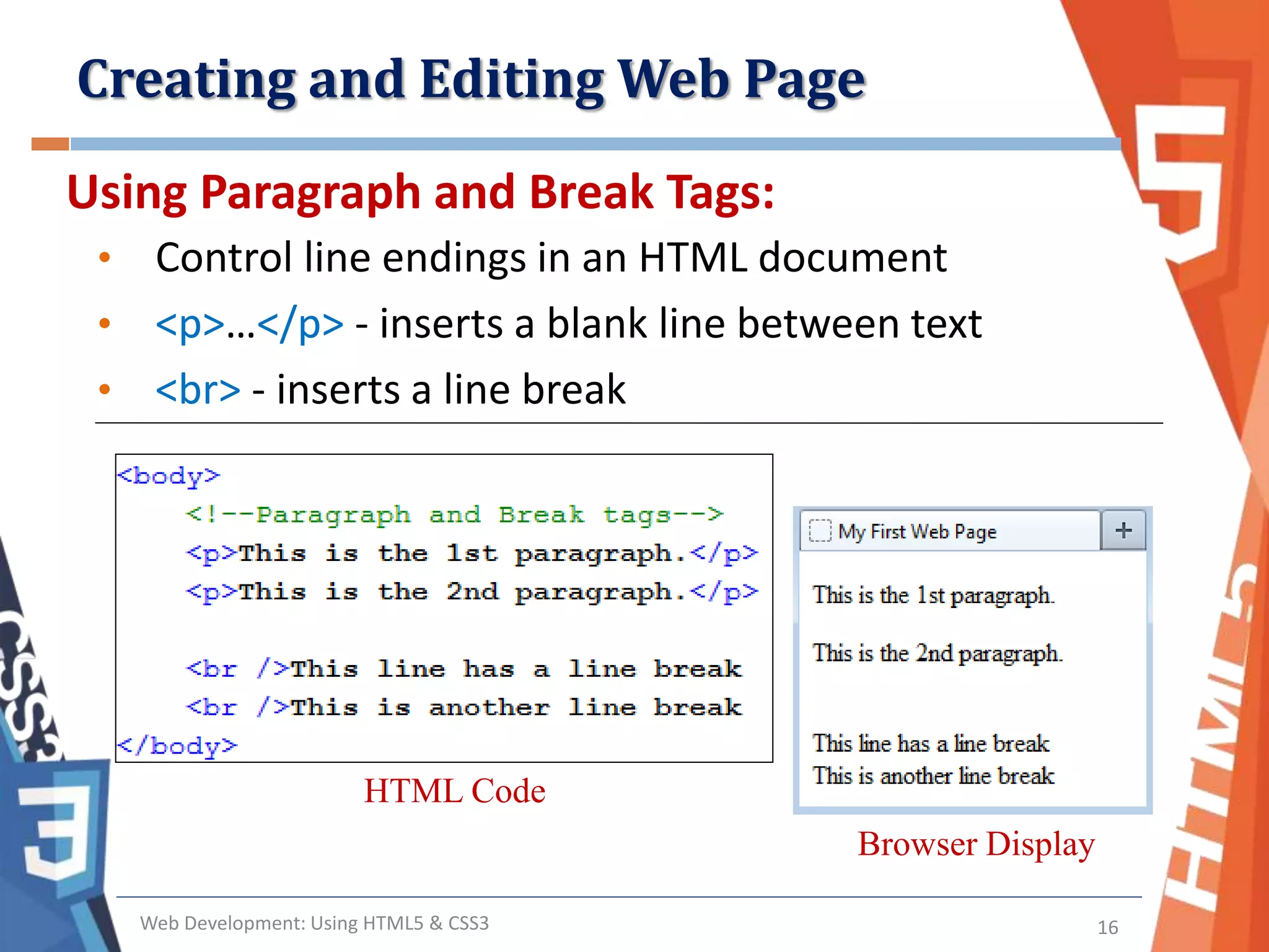 Basic html structure | PPTX | Web Development | Internet