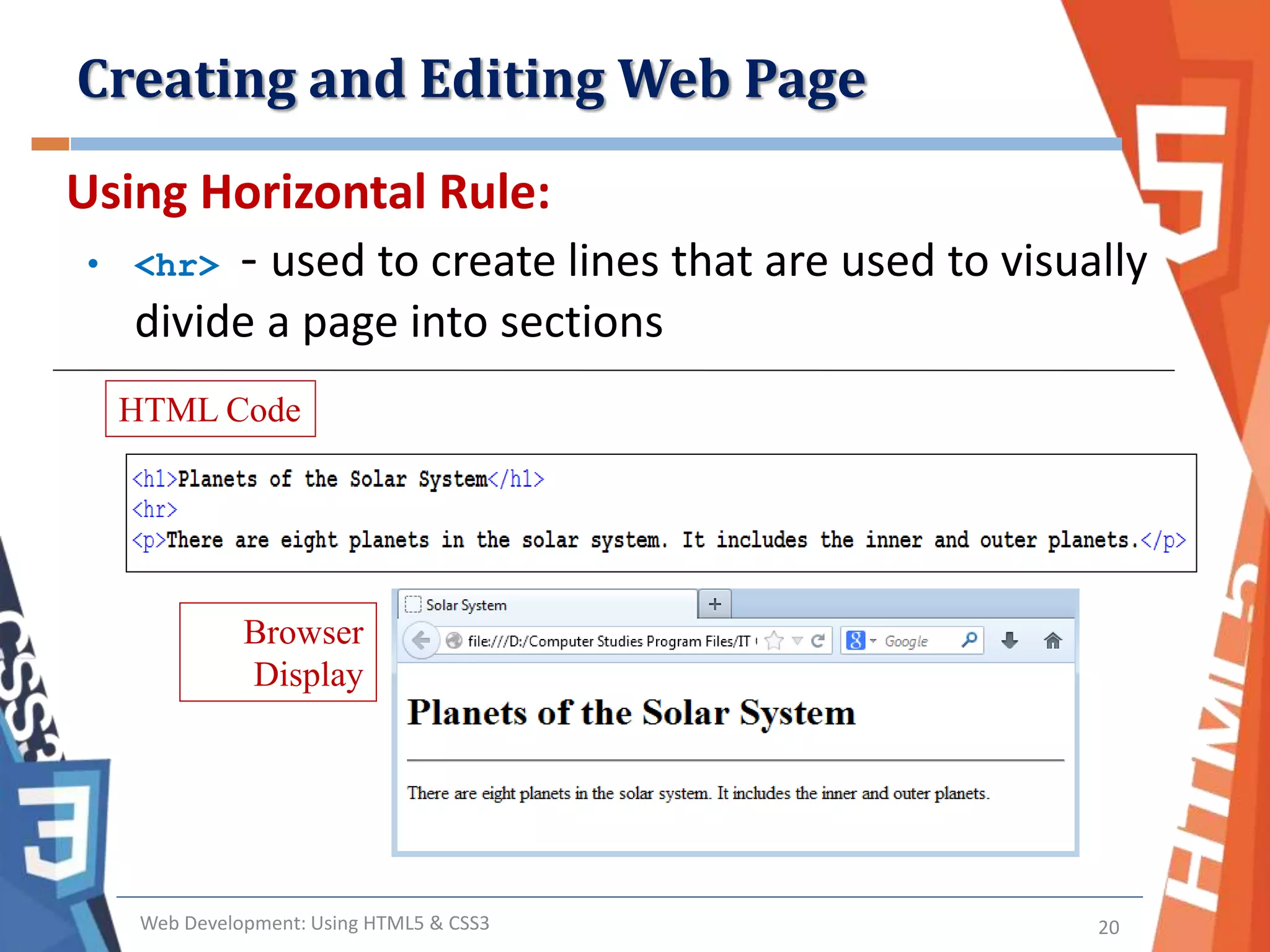 Basic html structure | PPTX | Web Development | Internet