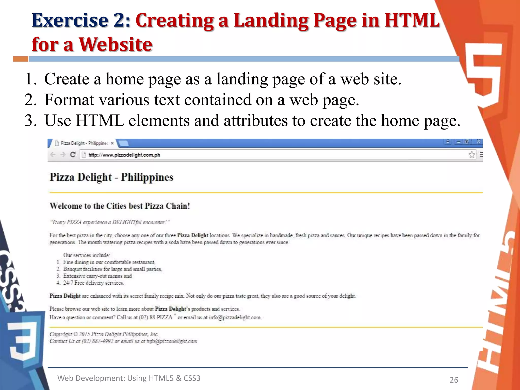 Basic html structure | PPTX | Web Development | Internet