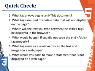 Basic html structure | PPTX | Web Development | Internet image.