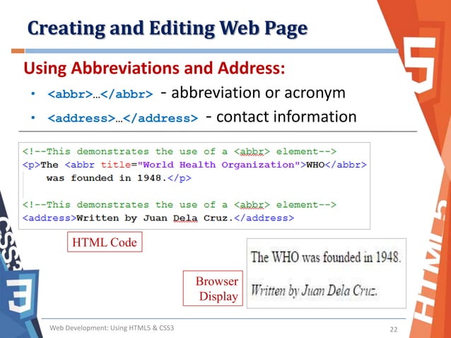 Basic html structure | PPTX | Web Development | Internet