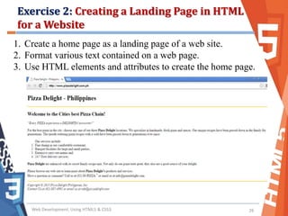 Basic html structure | PPTX | Web Development | Internet