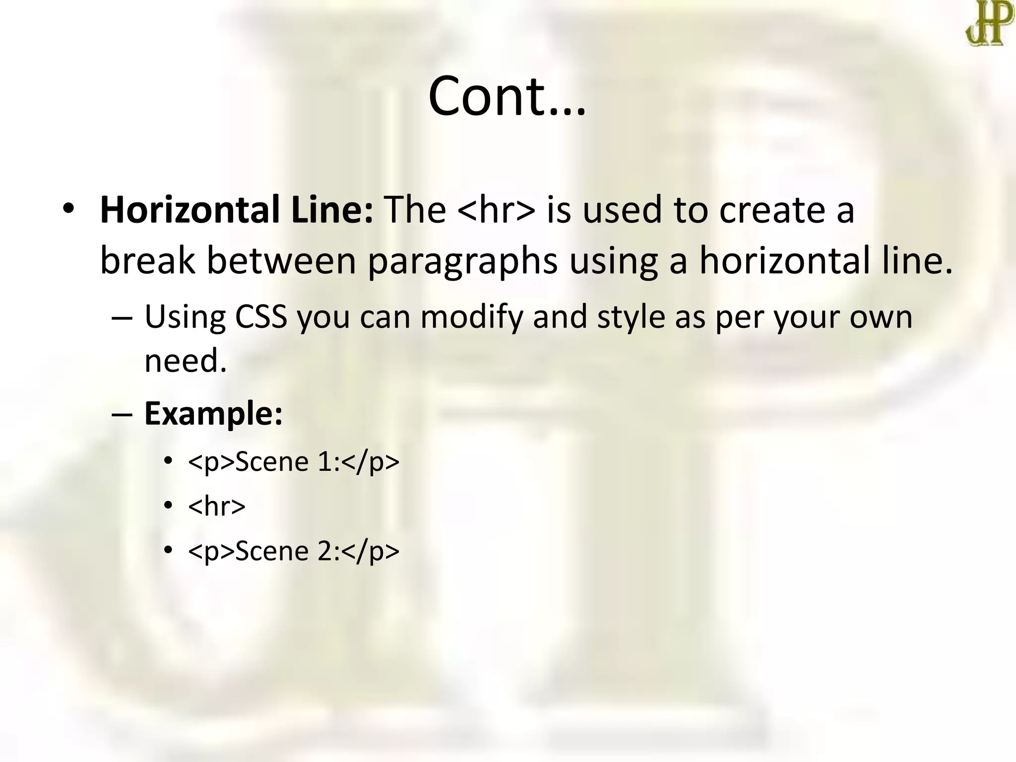 Basic html tags | PPTX | Web Design and HTML | Internet
