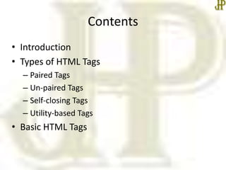 Basic html tags | PPT