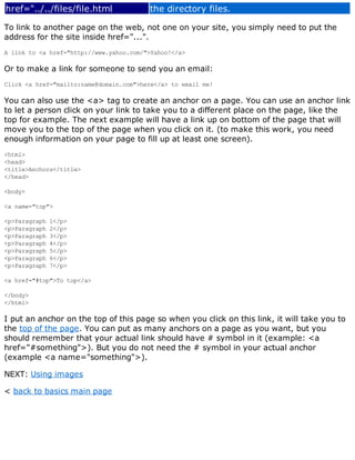 Basic HTML Tutorial For Beginners | PDF