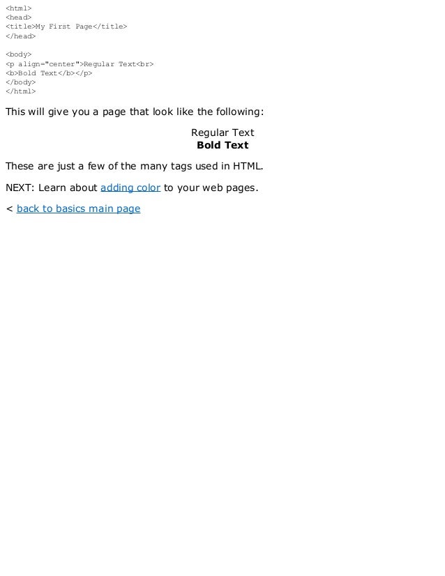 Basic HTML Tutorial For Beginners