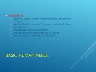 Basic Human needs. About....family and basic Nursing | PDF