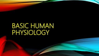 BASIC HUMAN
PHYSIOLOGY
 