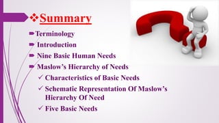 Details in Basic human need | PPTX
