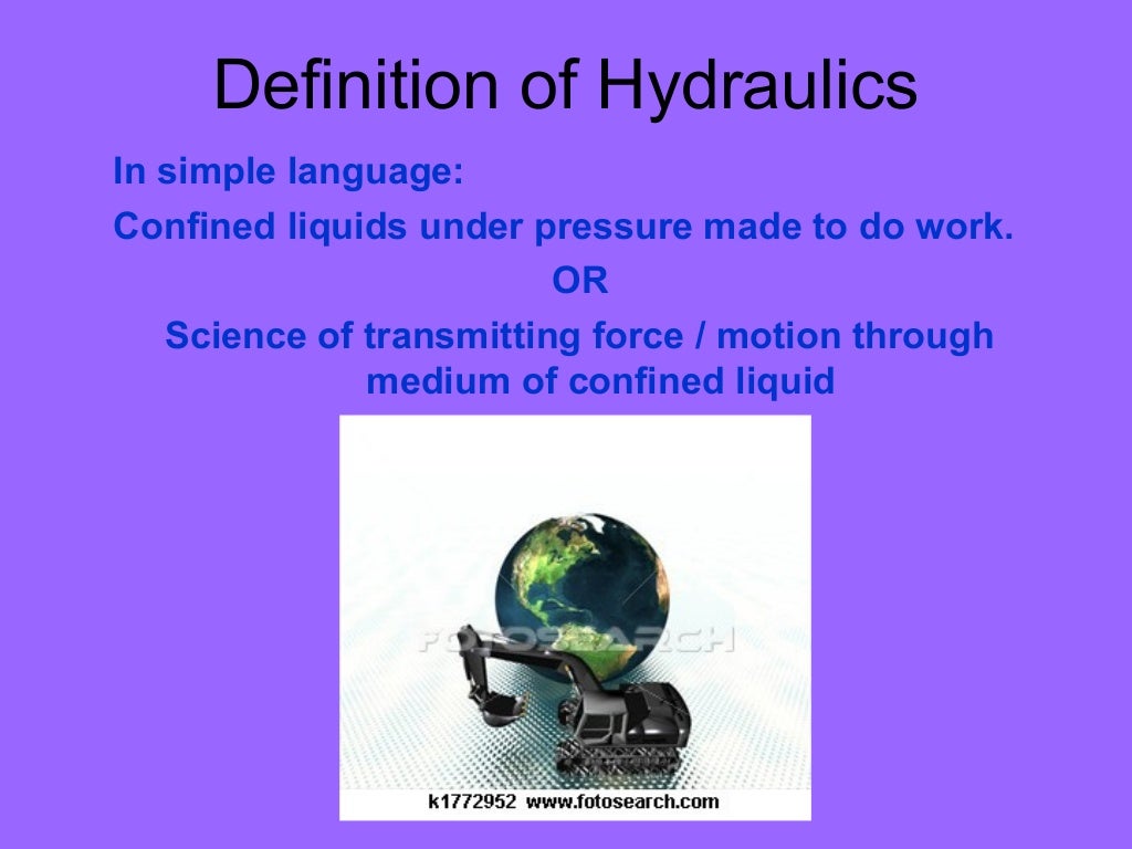Basic hydraulics