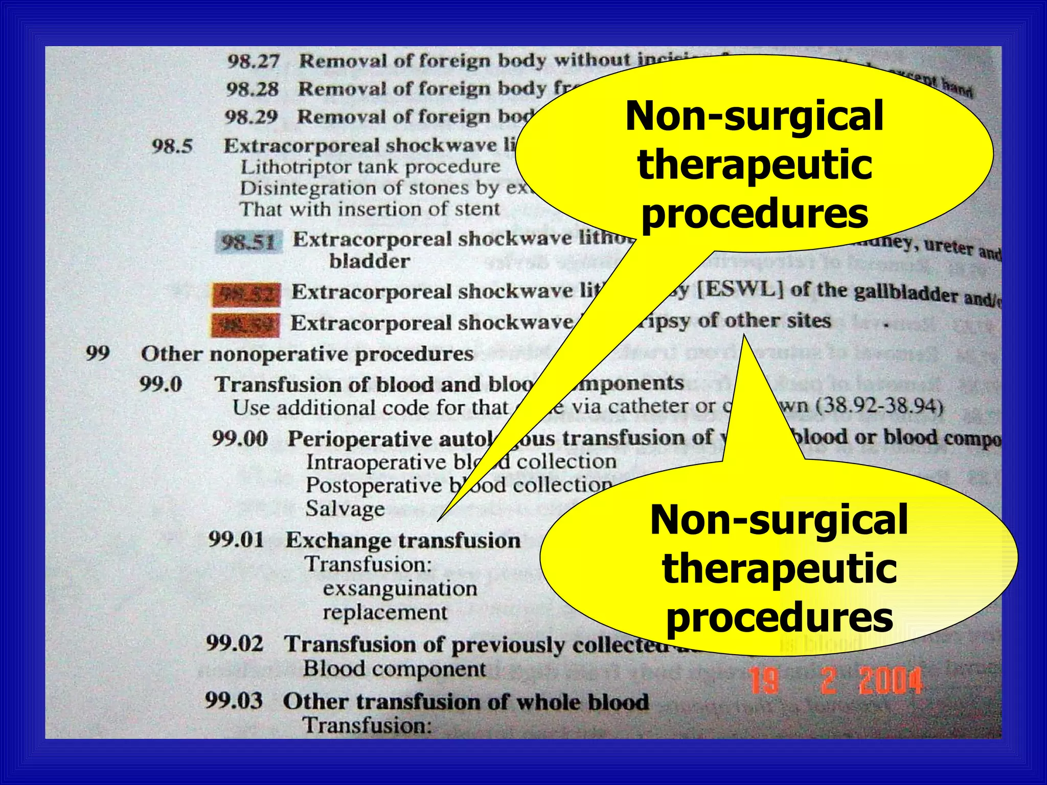 Non-surgical
therapeutic
 procedures




 Non-surgical
 therapeutic
  procedures
 