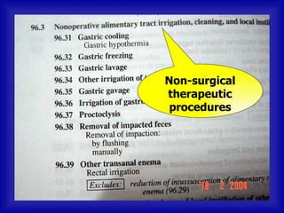 Non-surgical
therapeutic
 procedures
 