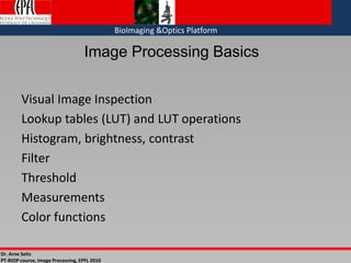 Basic image processing | PDF