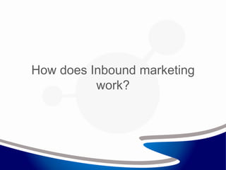 How does Inbound marketing
work?
 
