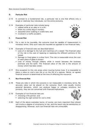 Particular Risks Basic insurance concepts and principles 2016 | PDF