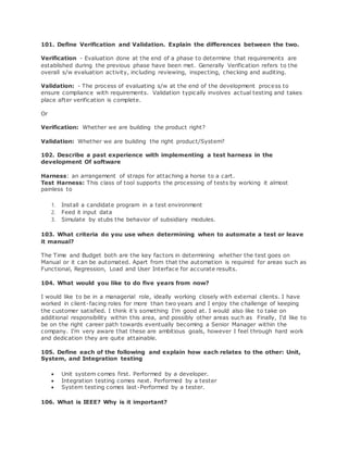 Basic interview questions for manual testing | DOCX image.