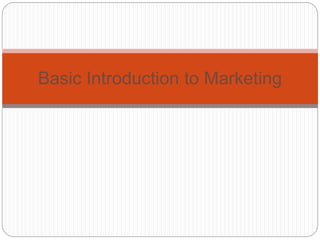 Basic Introduction to Marketing
 