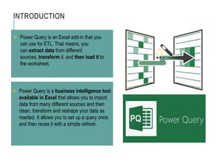 Basic introduction to power query | PPT
