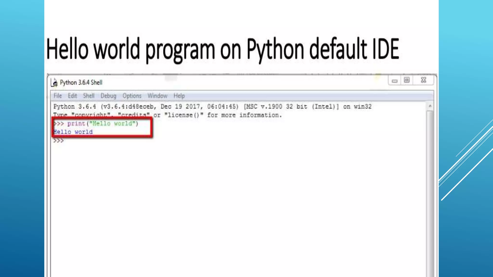 Basic introduction to python | PPTX