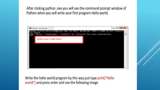 Basic introduction to python | PPTX