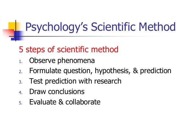 basic introduction to research methods scientific method 5 steps