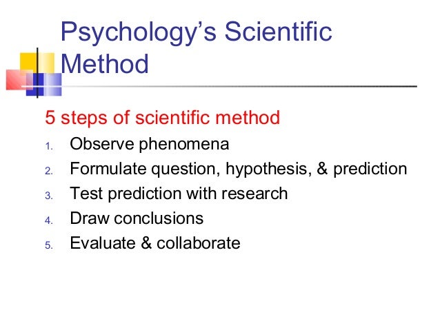 basic introduction to research methods scientific method 5 steps