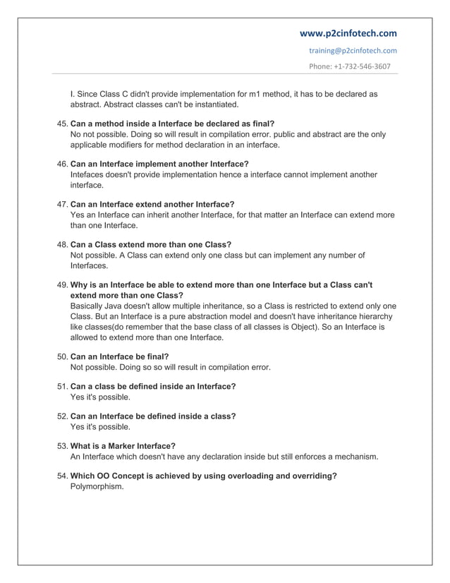 Basic java important interview questions and answers to secure a job | PDF
