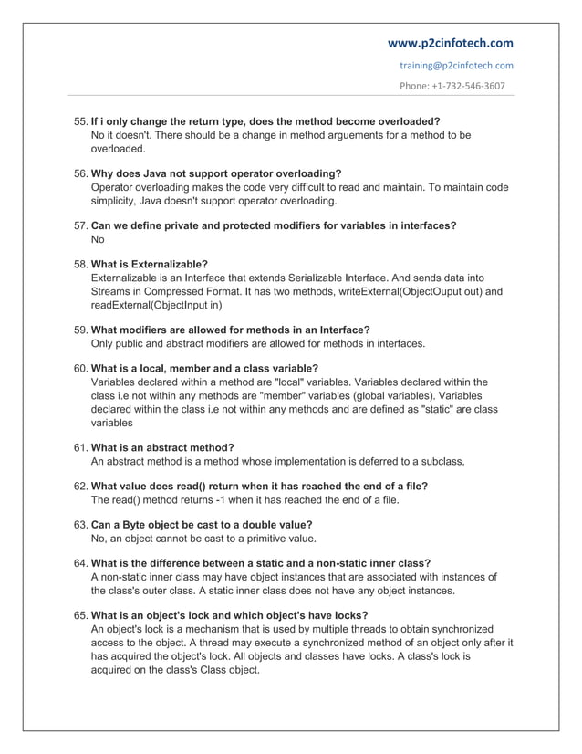 Basic java important interview questions and answers to secure a job ...