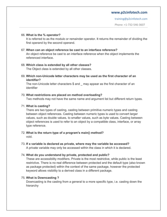 Basic java important interview questions and answers to secure a job ...