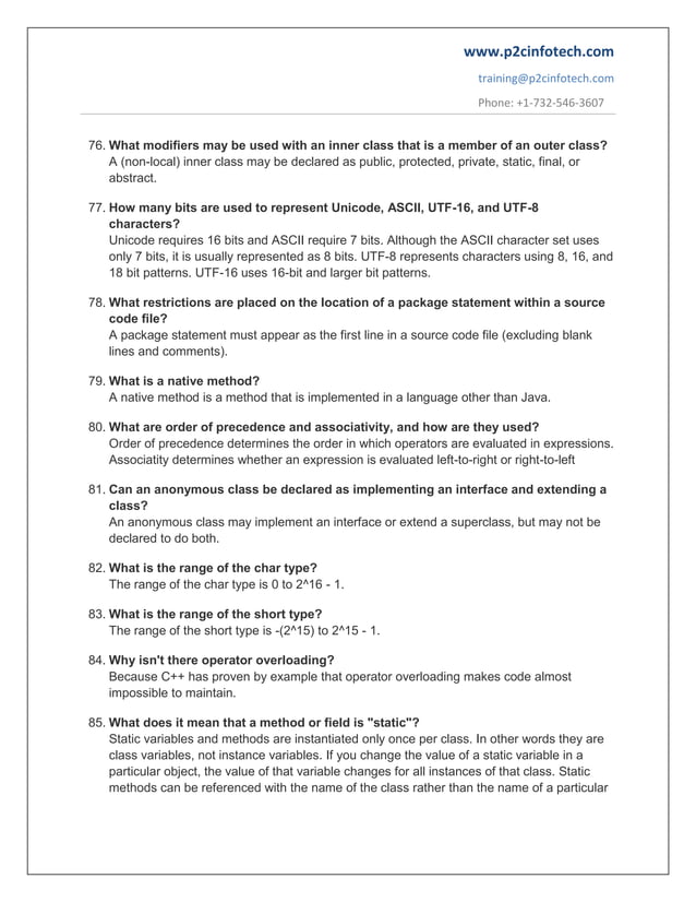 Basic java important interview questions and answers to secure a job ...